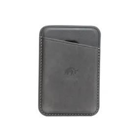 Leather Magnetic Wallet - Slate