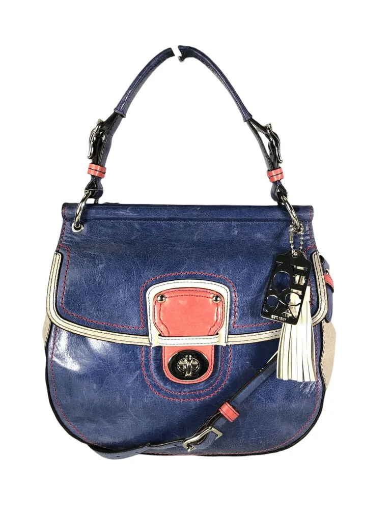 Leather Multi-color Flap Crossbody/Handbag