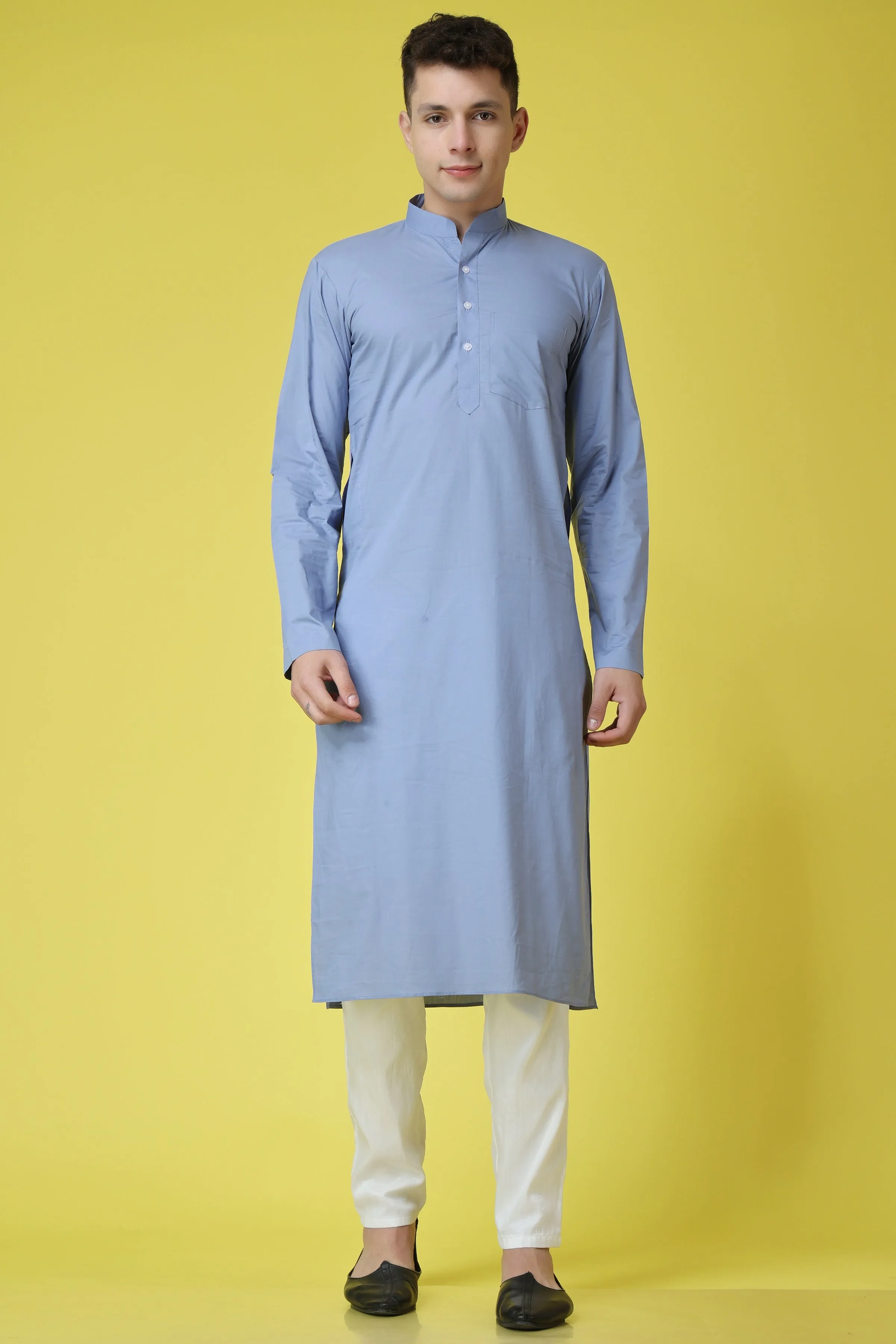 Marble Grey Cotton Kurta