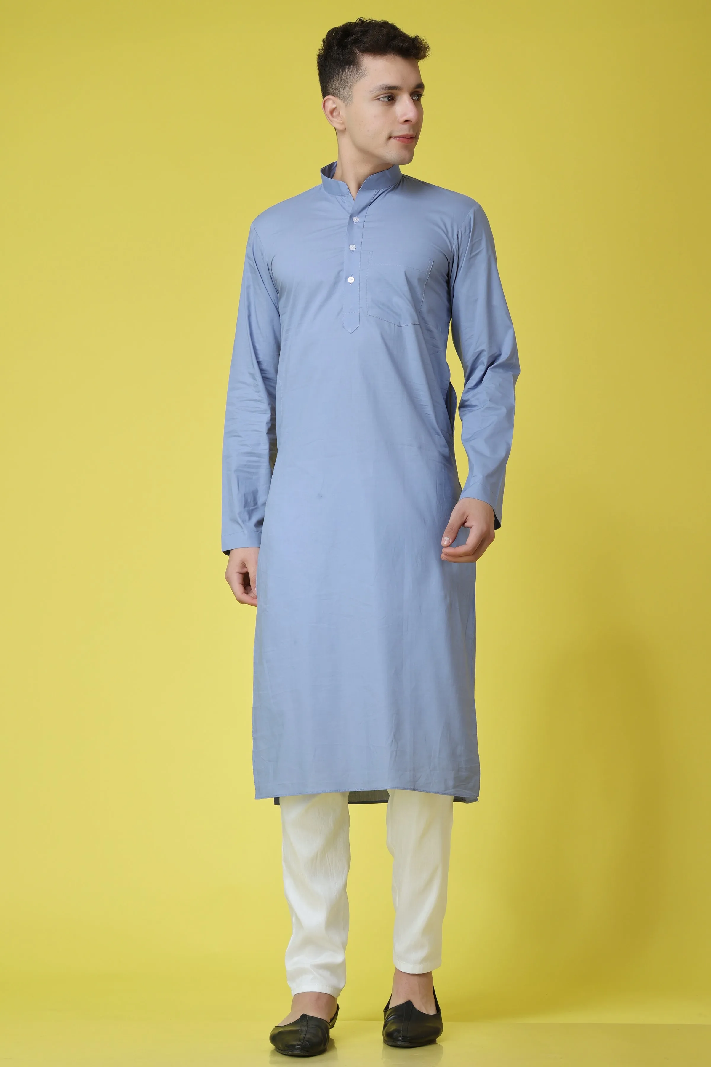 Marble Grey Cotton Kurta