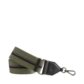 Markberg Black and Khaki Stripe Finlay Guitar Strap