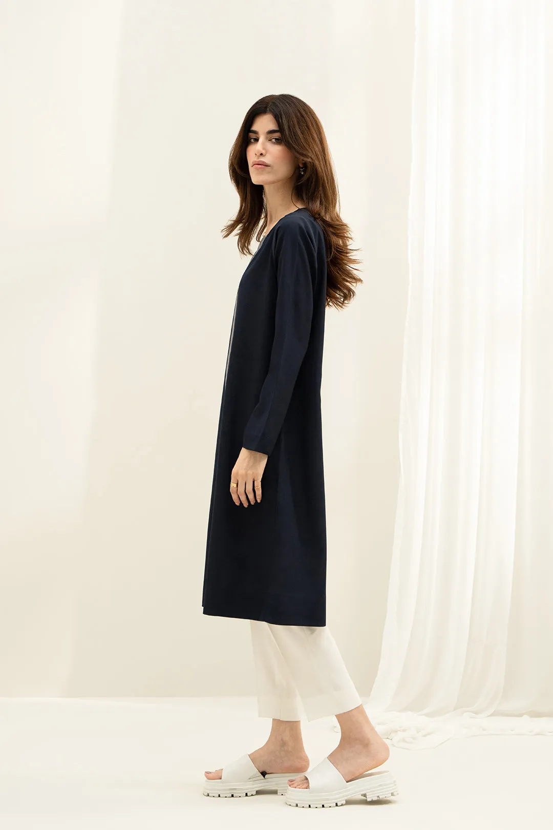 Navy Zipper Tunic