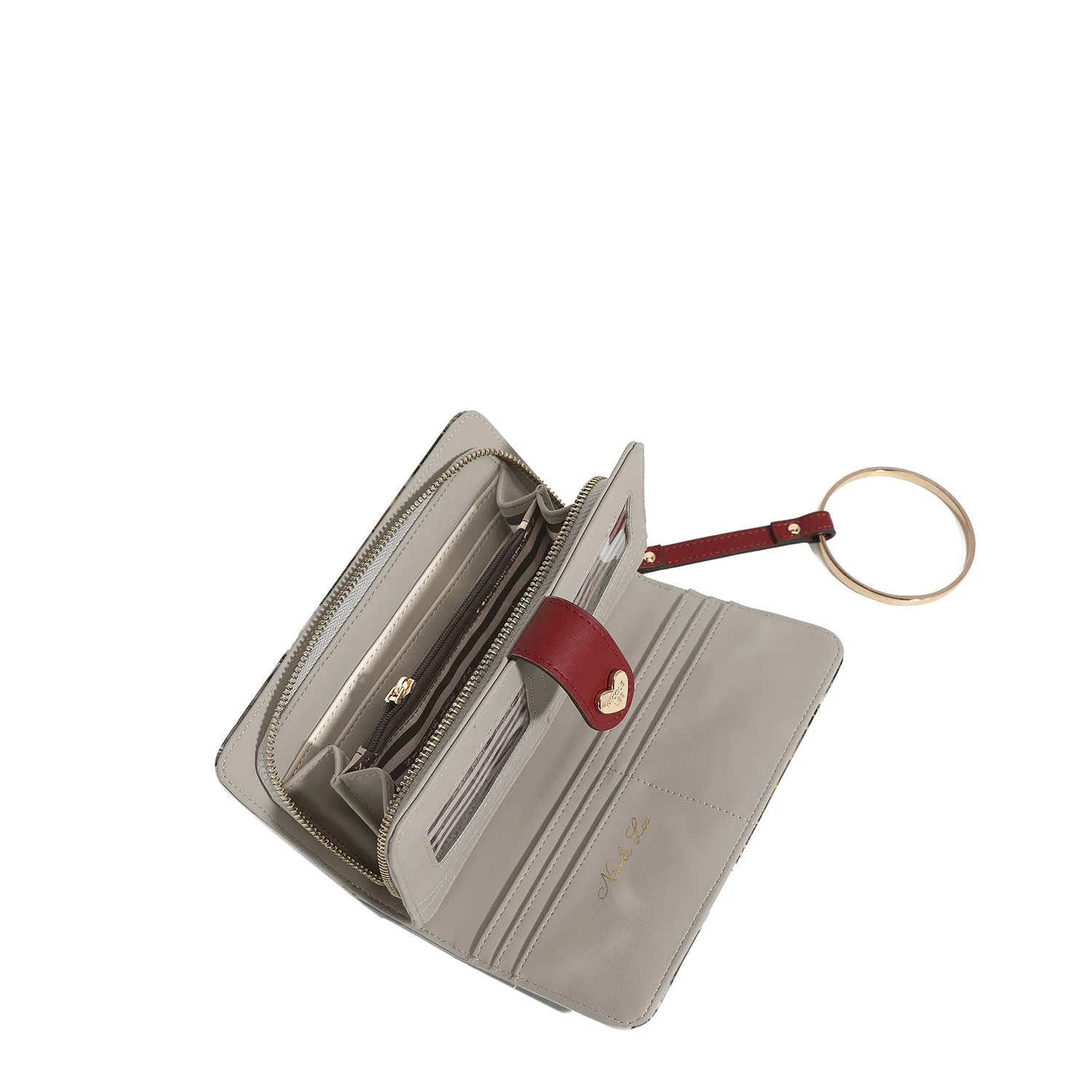 NL SIGNATURE BIFOLD WALLET WRISTLET