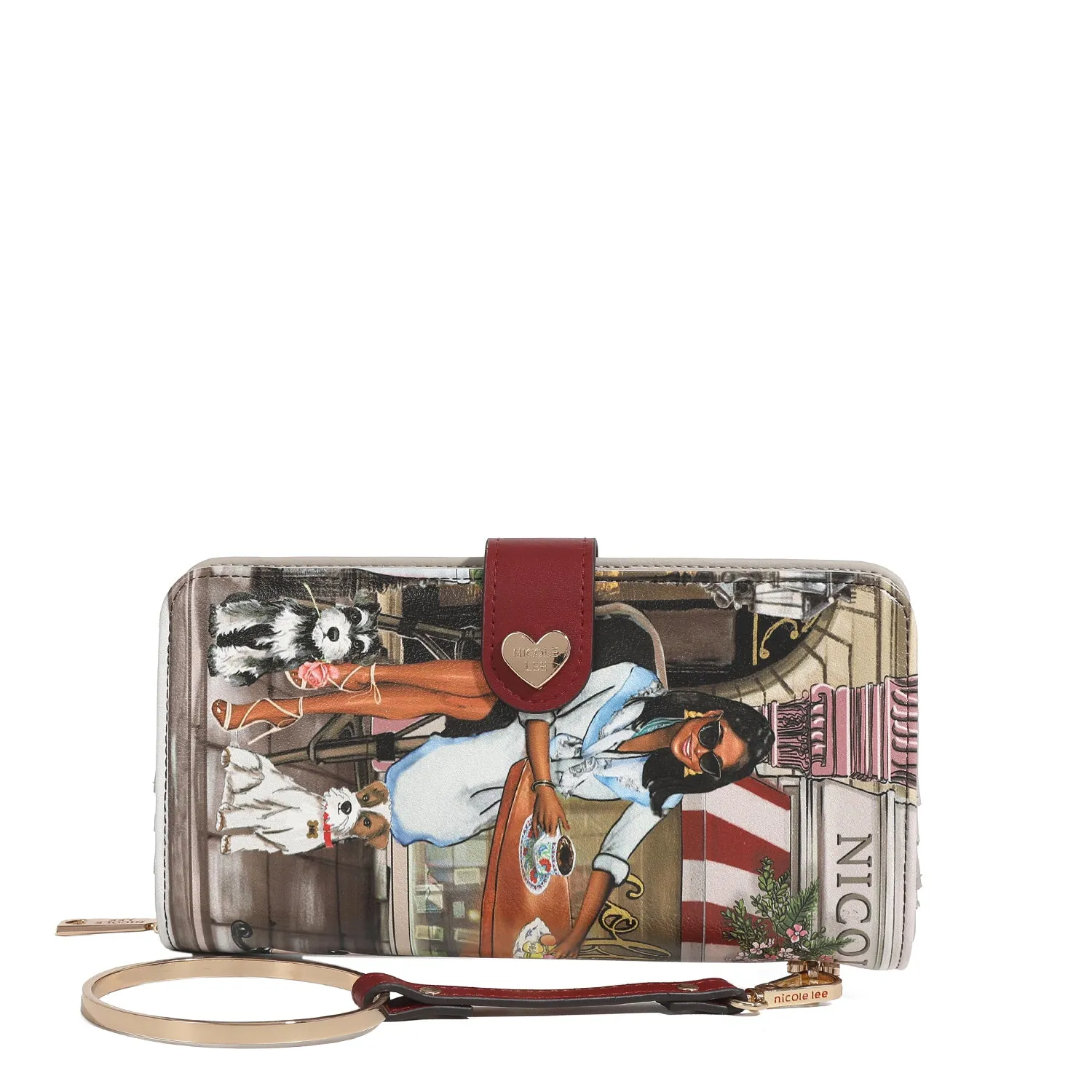 NL SIGNATURE BIFOLD WALLET WRISTLET