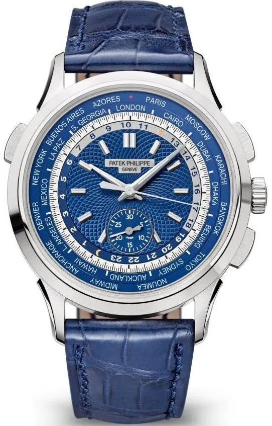 Patek Philippe World Time Complicated Chronograph White Gold/ Blue Dial (Ref#5930G-010)