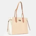 PIERRE CARDIN CHARLIE COLOURBLOCK TOTE | NEUTRAL METALLIC