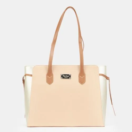 PIERRE CARDIN CHARLIE COLOURBLOCK TOTE | NEUTRAL METALLIC