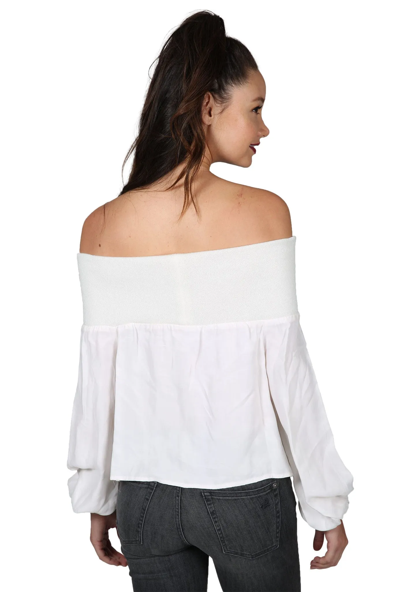 POLINA OFF THE SHOULDER TOP IVORY