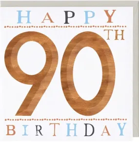 "Happy 90th Birthday" Birthday Greetings Card