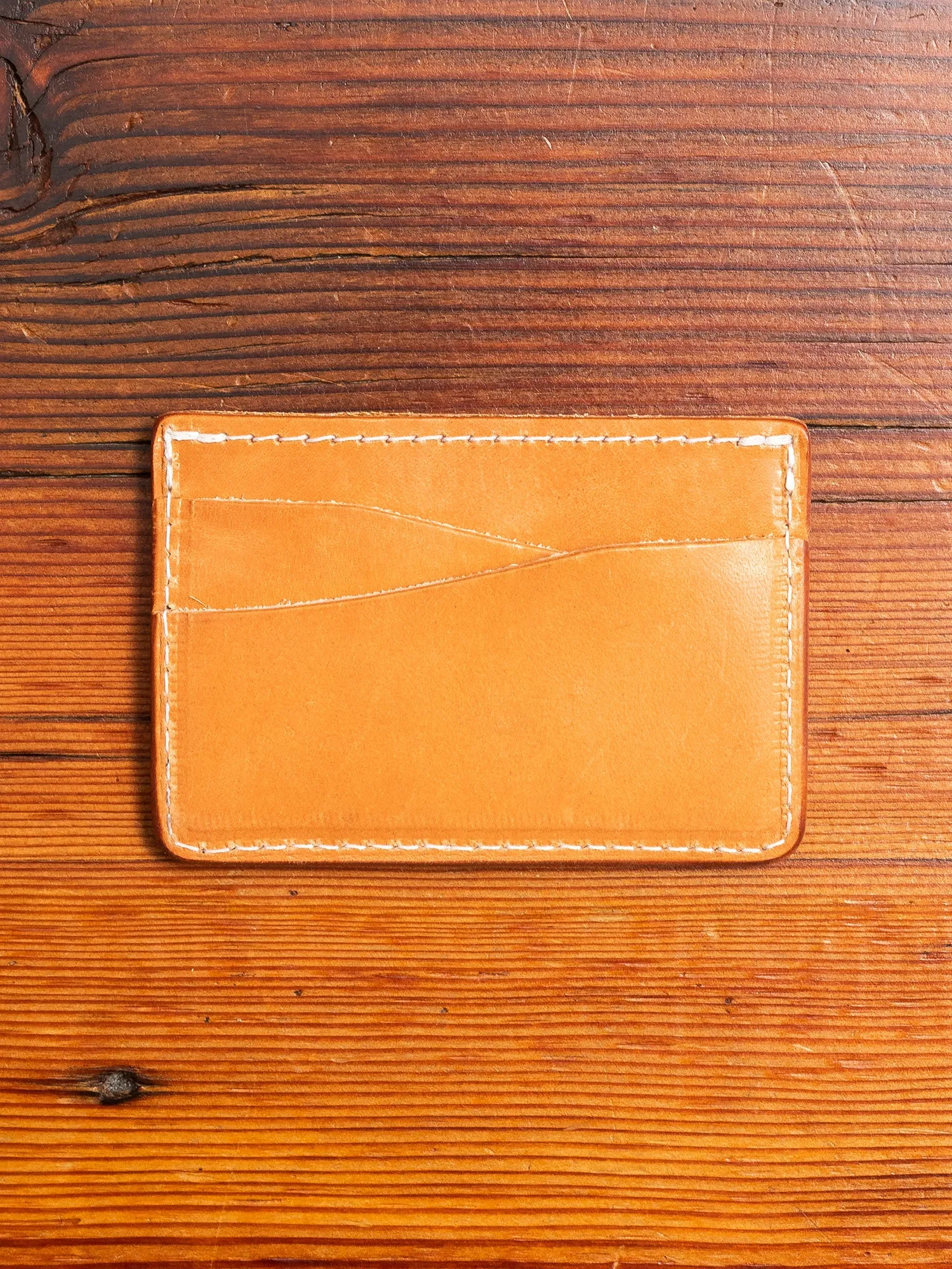 "Journeyman" Leather Card Wallet in Golden