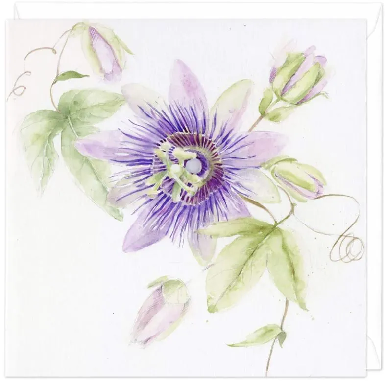 "Passion Flower" Greetings Card