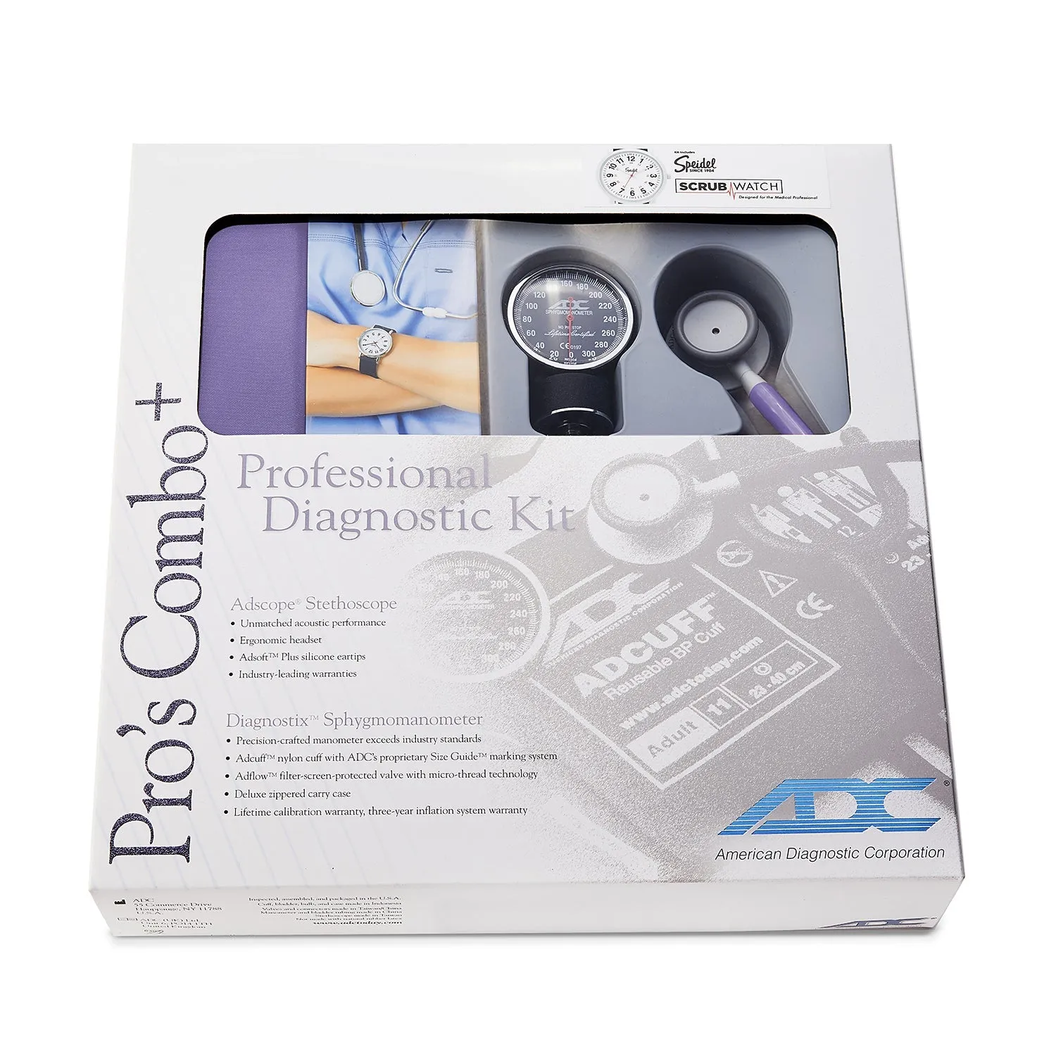 Scrub Kit w/ Matching Stethoscope, Blood Pressure Cuff, Scrub Watch & More