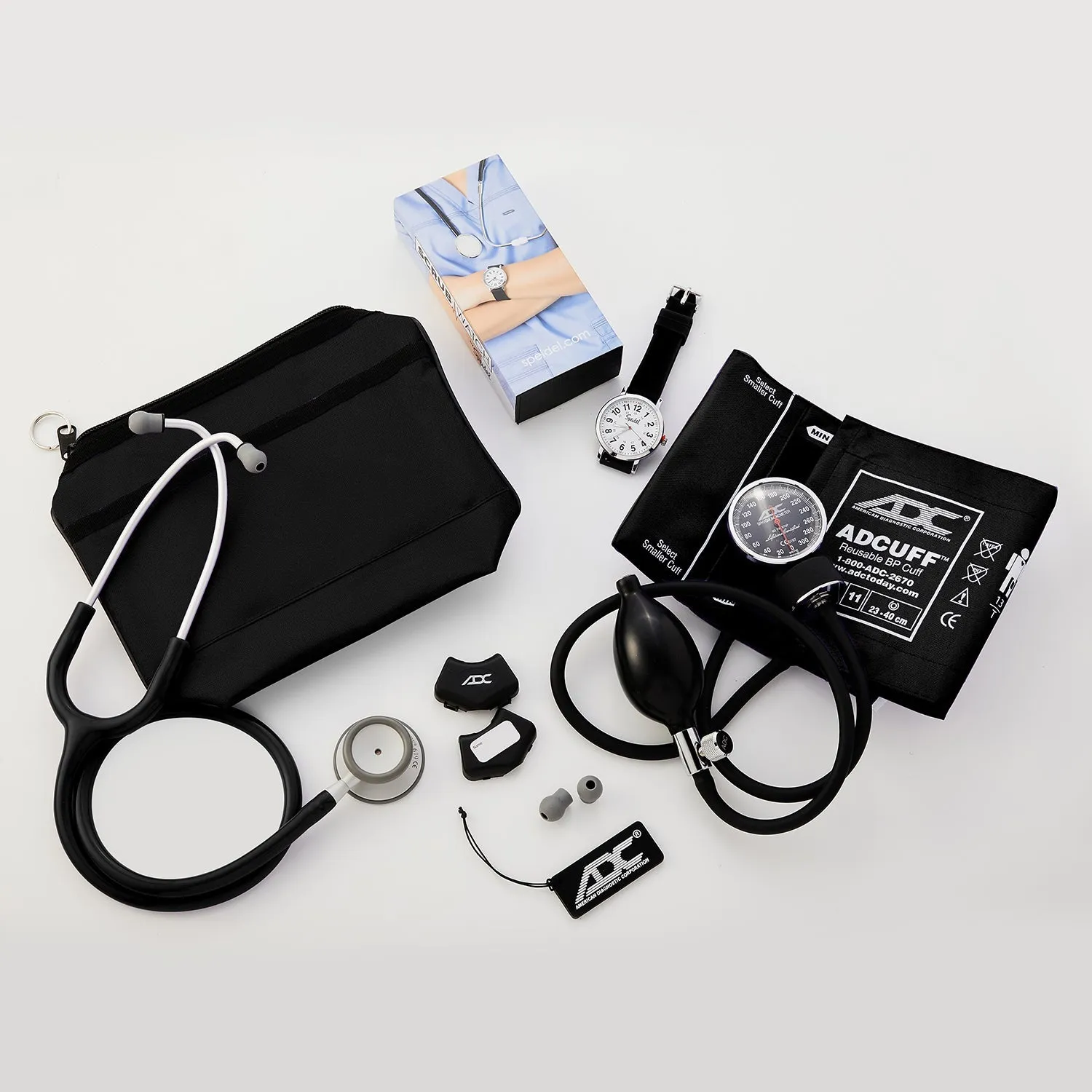 Scrub Kit w/ Matching Stethoscope, Blood Pressure Cuff, Scrub Watch & More