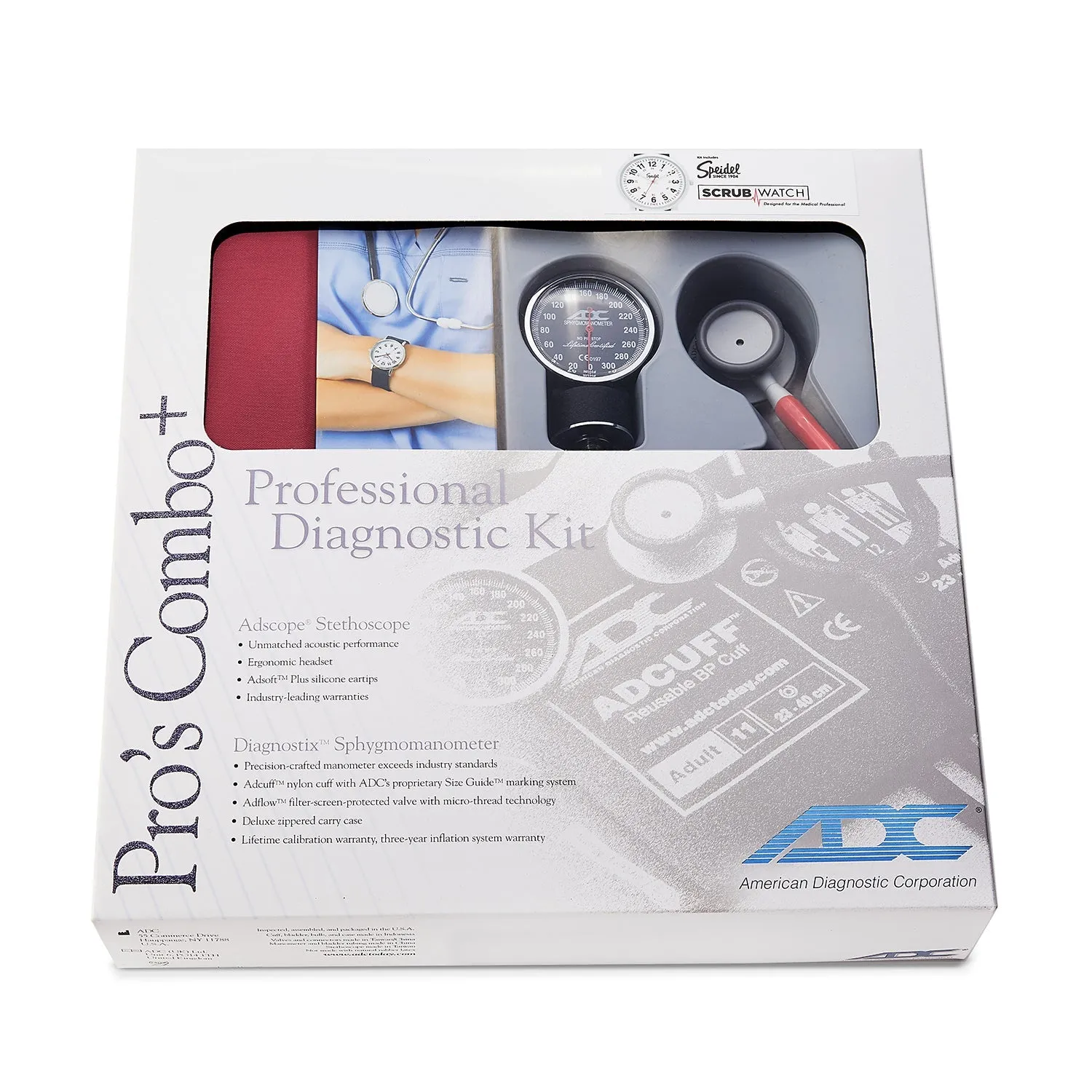 Scrub Kit w/ Matching Stethoscope, Blood Pressure Cuff, Scrub Watch & More