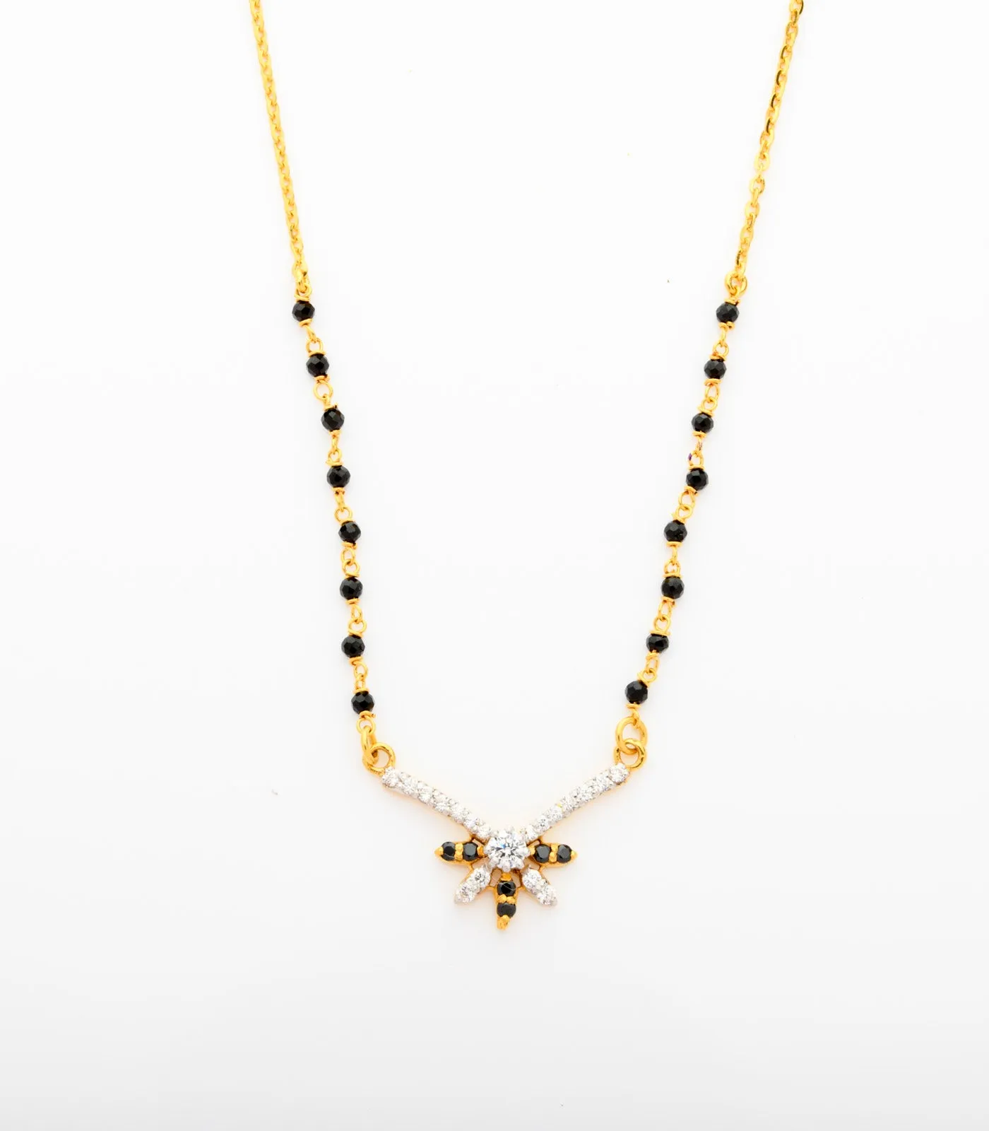 Semi Floral Pendant Mangalsutra