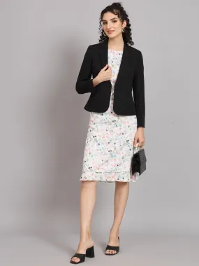 Short Notch Collar Blazer - Black