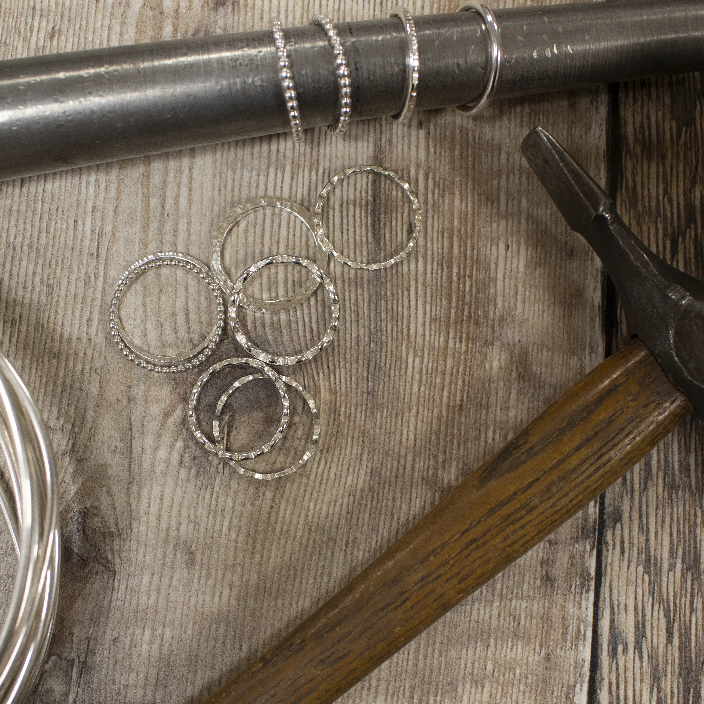 Silver Stacking Rings Workshop - afternoon of Friday 25th October 2024