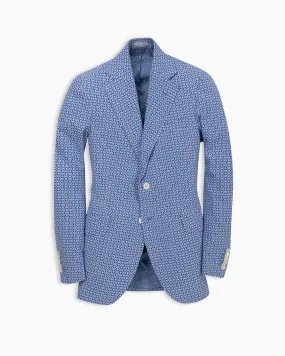 Sky Geometric Cotton Blazer