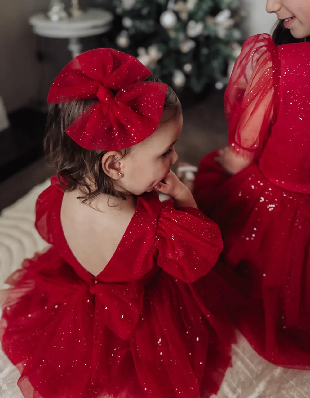 Sparkle Red Christmas Bow