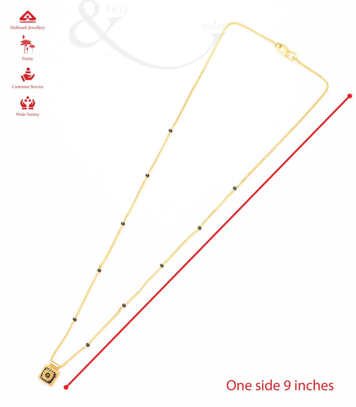 Square Pendant Mangalsutra