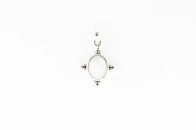 Sterling Silver Decorative Bezel Moonstone Pendant