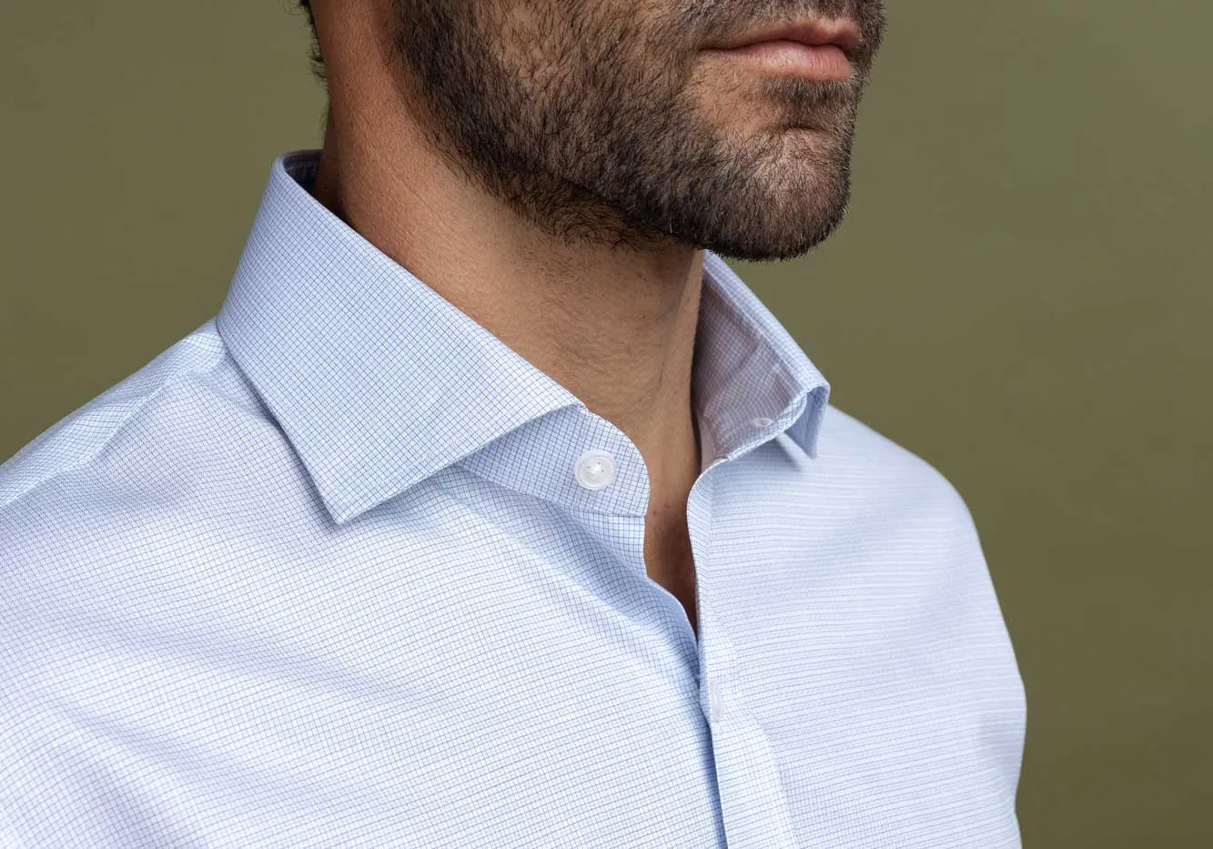 The Blue Strauss Small Check Custom Shirt