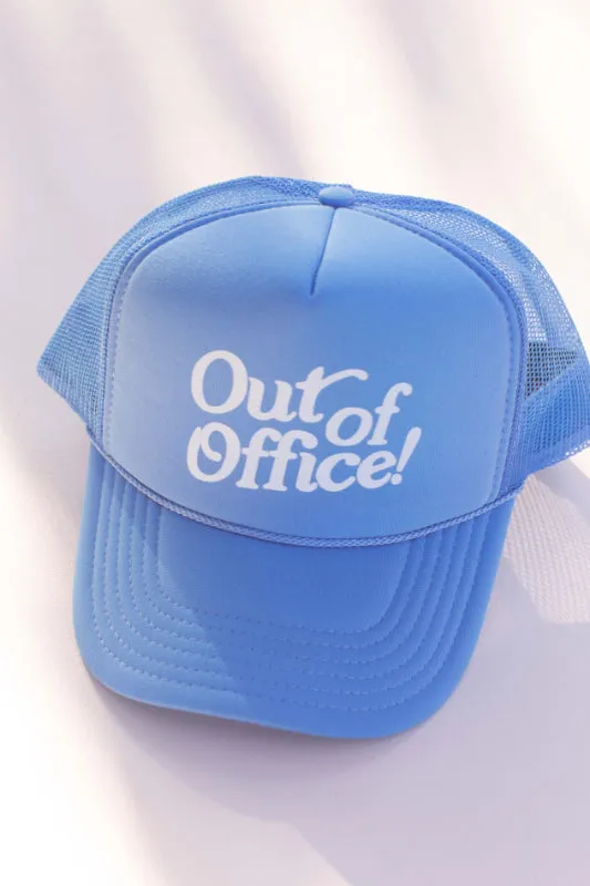 trucker hat "out of office" - blue