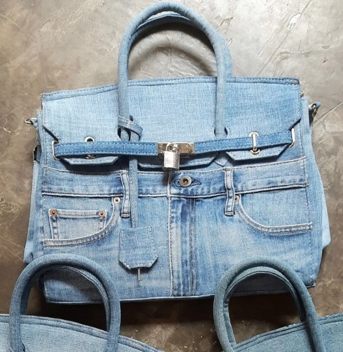 Upcycled Denim Birkin - Limited Edition