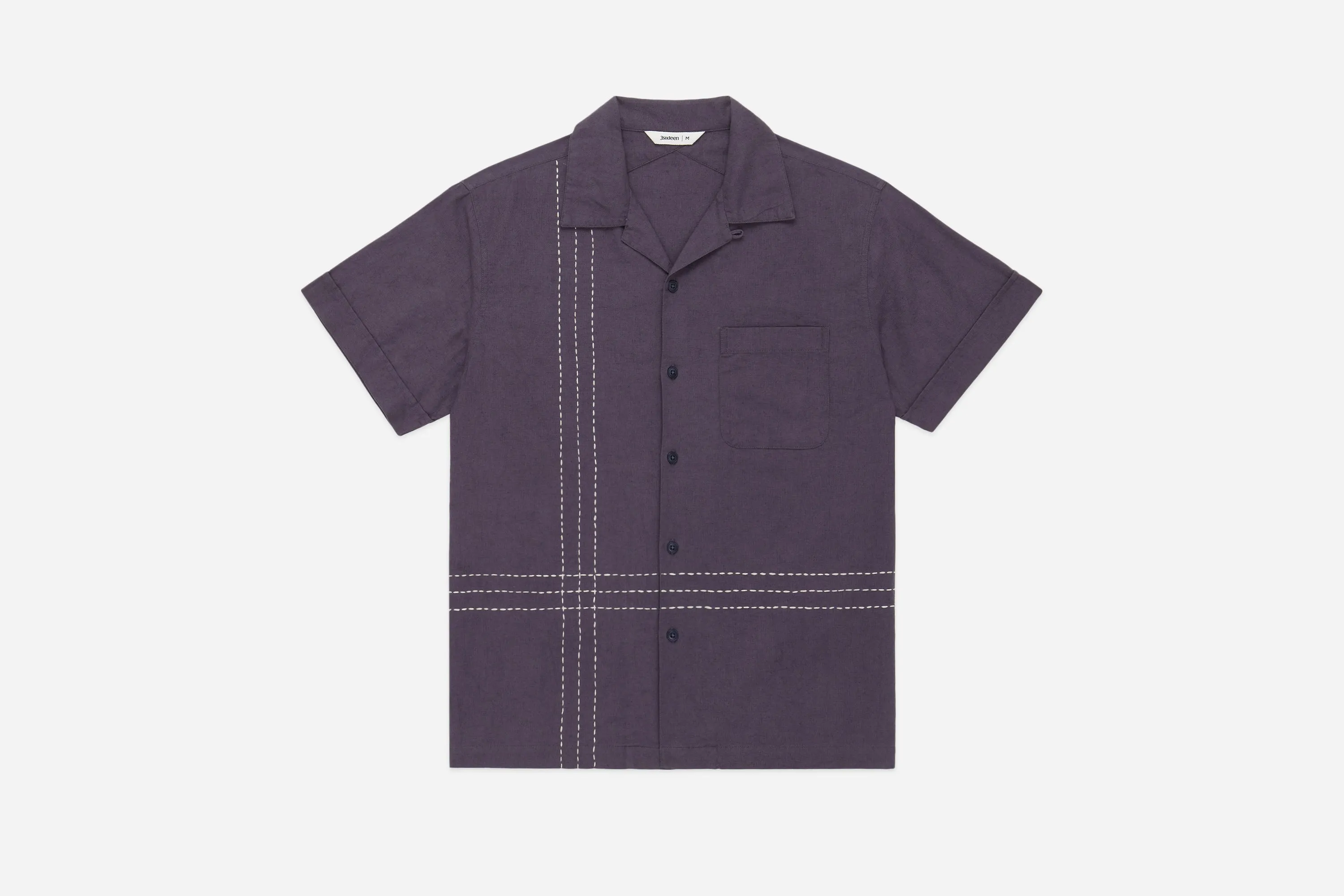 Vacation Shirt ~ Plum Hand Stitch