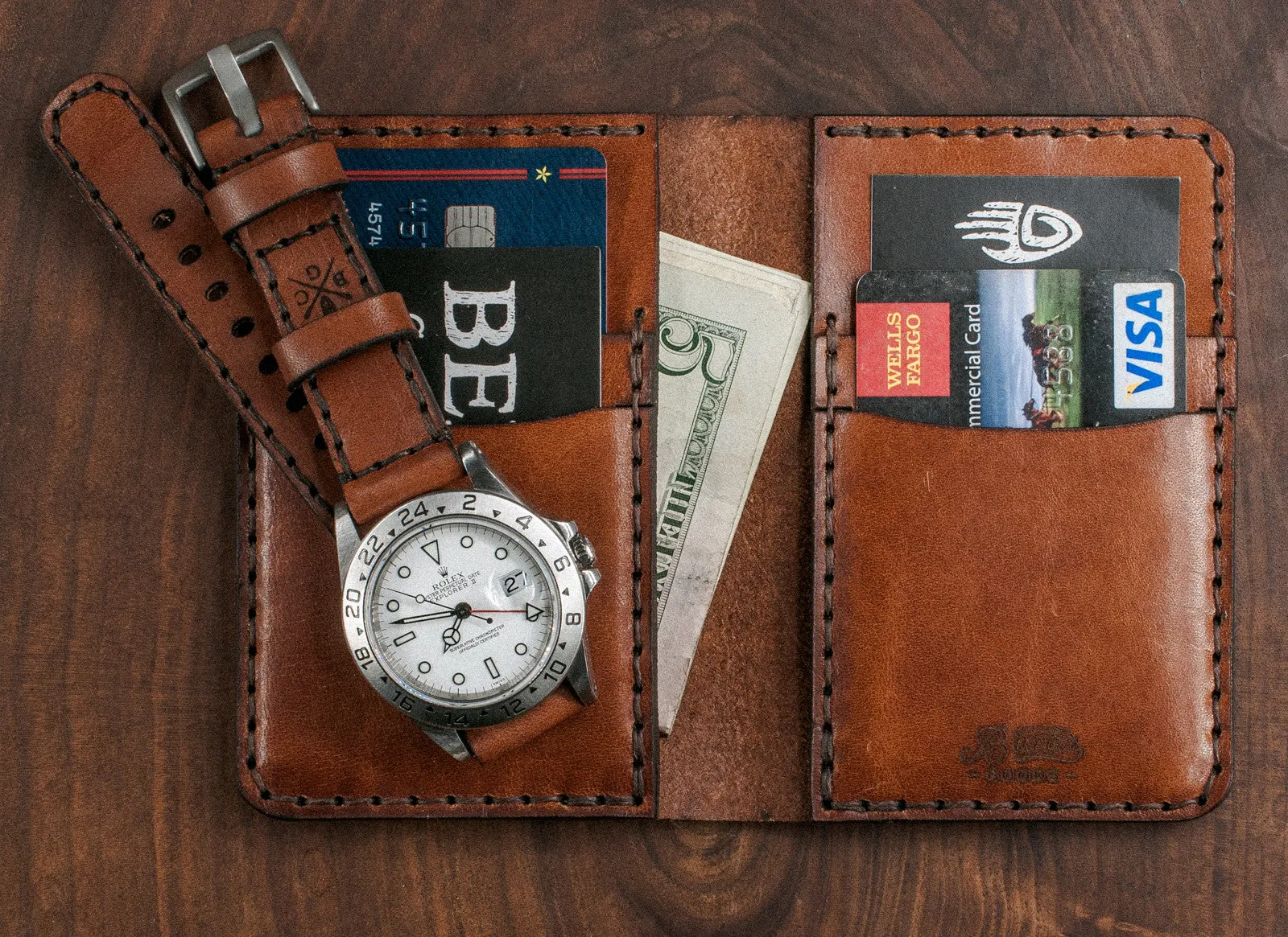 Vertical Card Wallet // Woodland