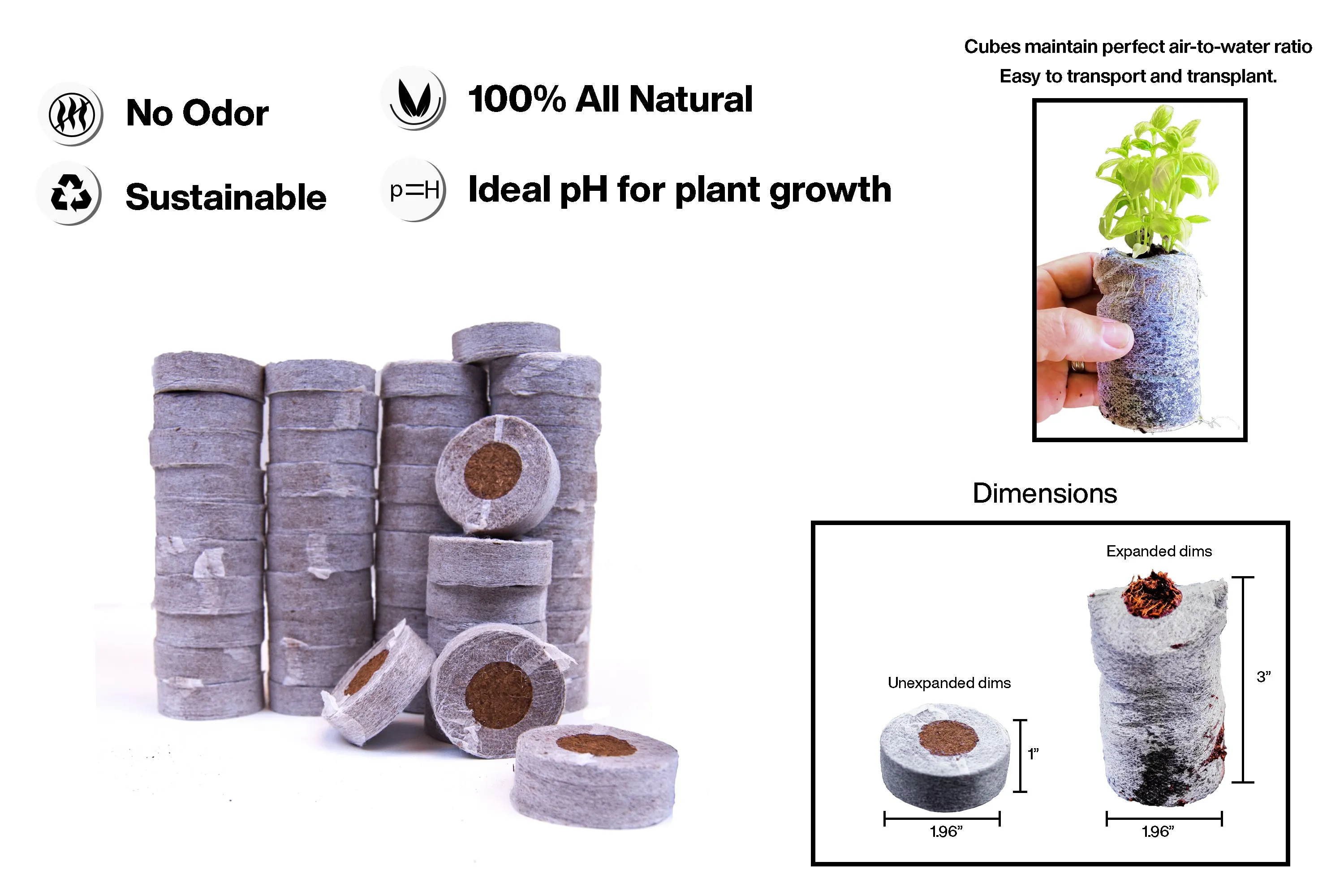 Viagrow Seedling Station Kit with LED Grow Light, Propagation Dome, Tray and 50 Coir Seedling Starters (EA)