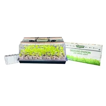 Viagrow Seedling Station Kit with LED Grow Light, Propagation Dome, Tray and 50 Coir Seedling Starters (EA)