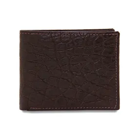 Wallet in Brown Matte American Alligator