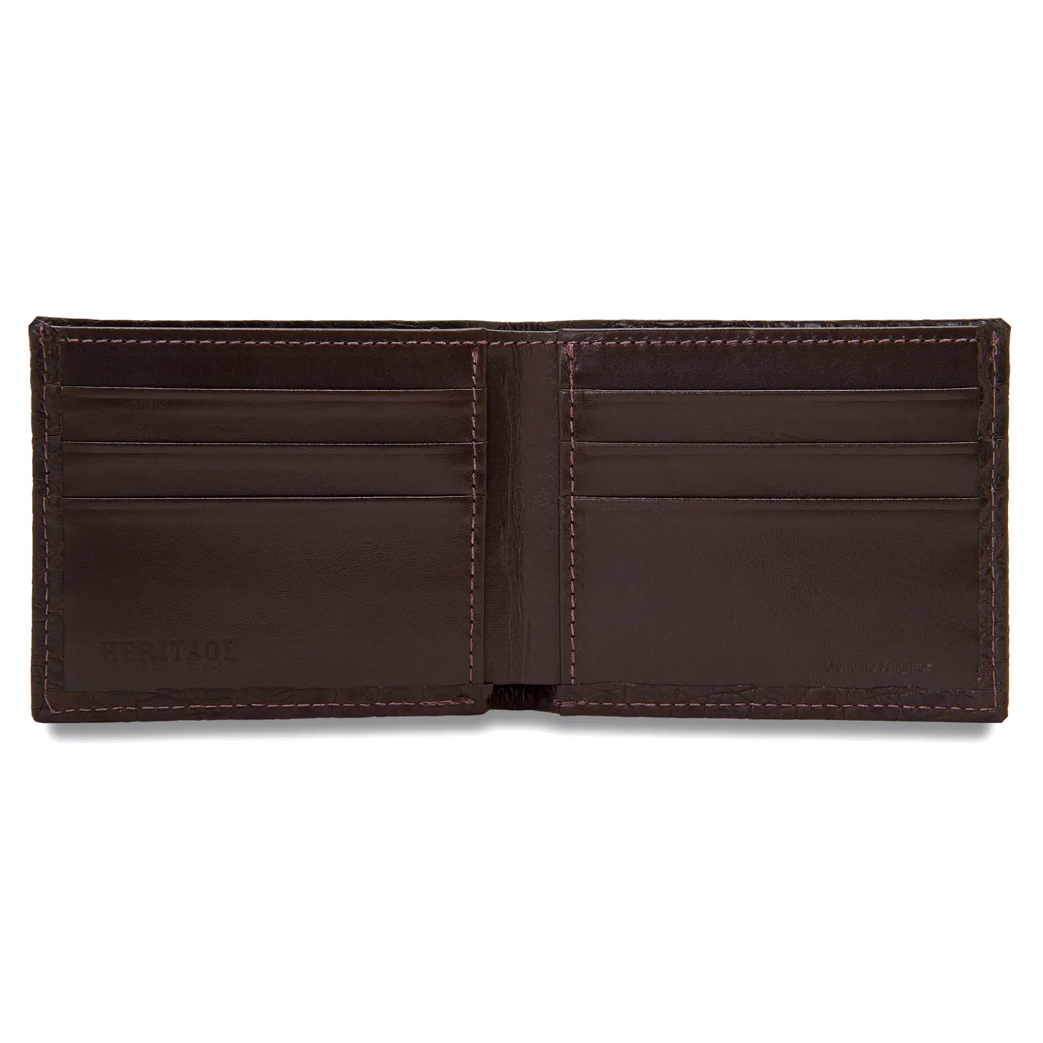 Wallet in Brown Matte American Alligator