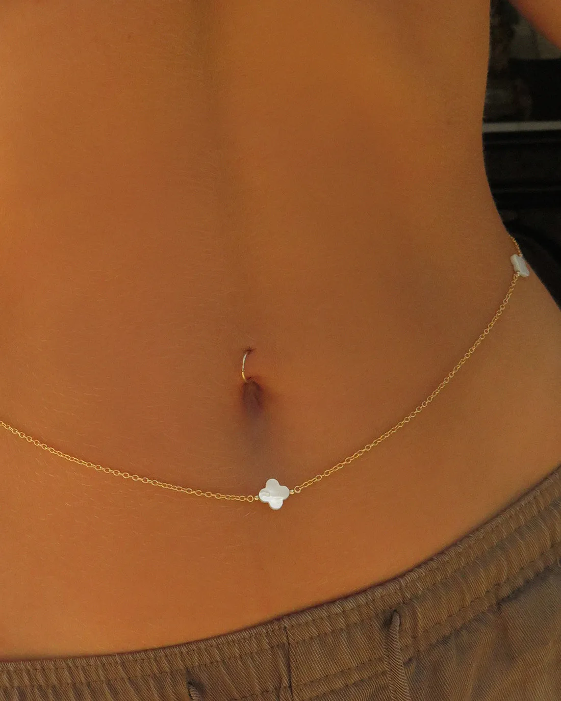 White Clover Belly Chain