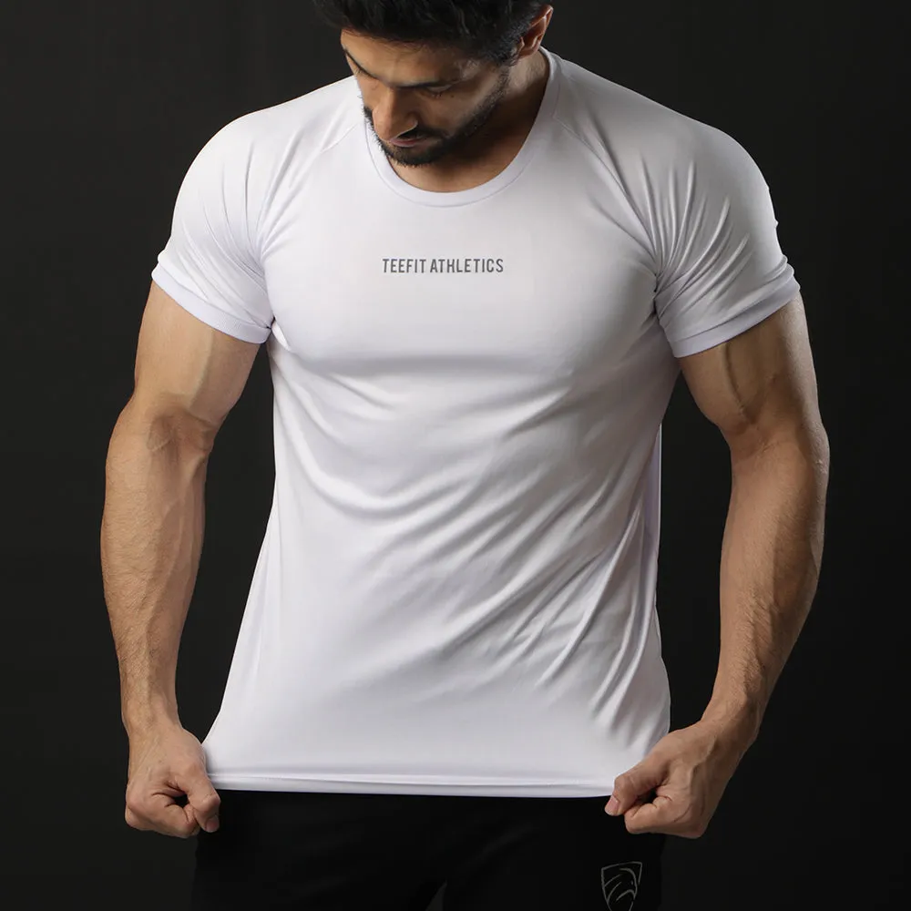 White Fit Performance Tee