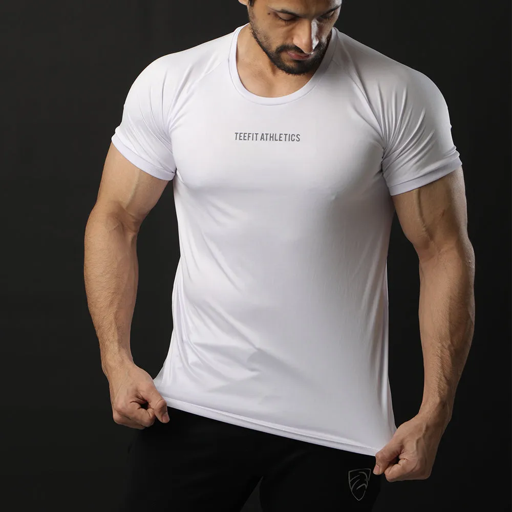 White Fit Performance Tee