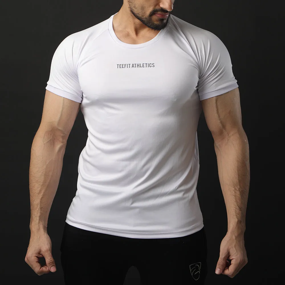 White Fit Performance Tee