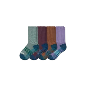 Youth Microstripe Gripper Calf Sock 4-Pack