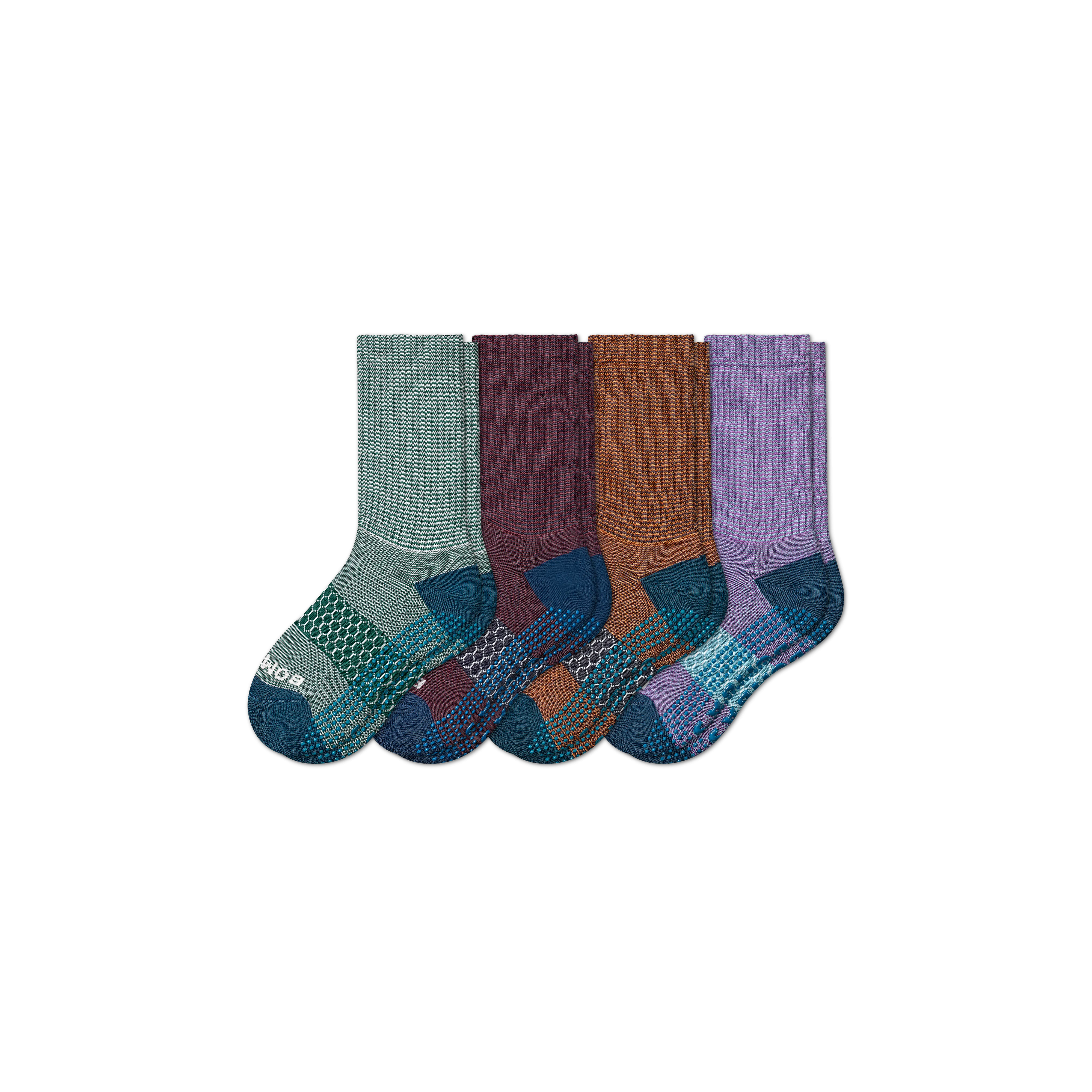 Youth Microstripe Gripper Calf Sock 4-Pack